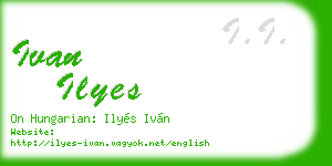 ivan ilyes business card